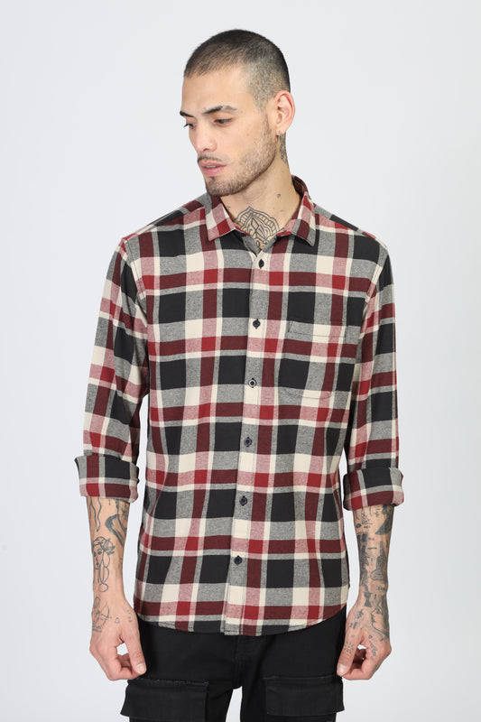 Uri Multi Flannel Checks Cotton Shirt