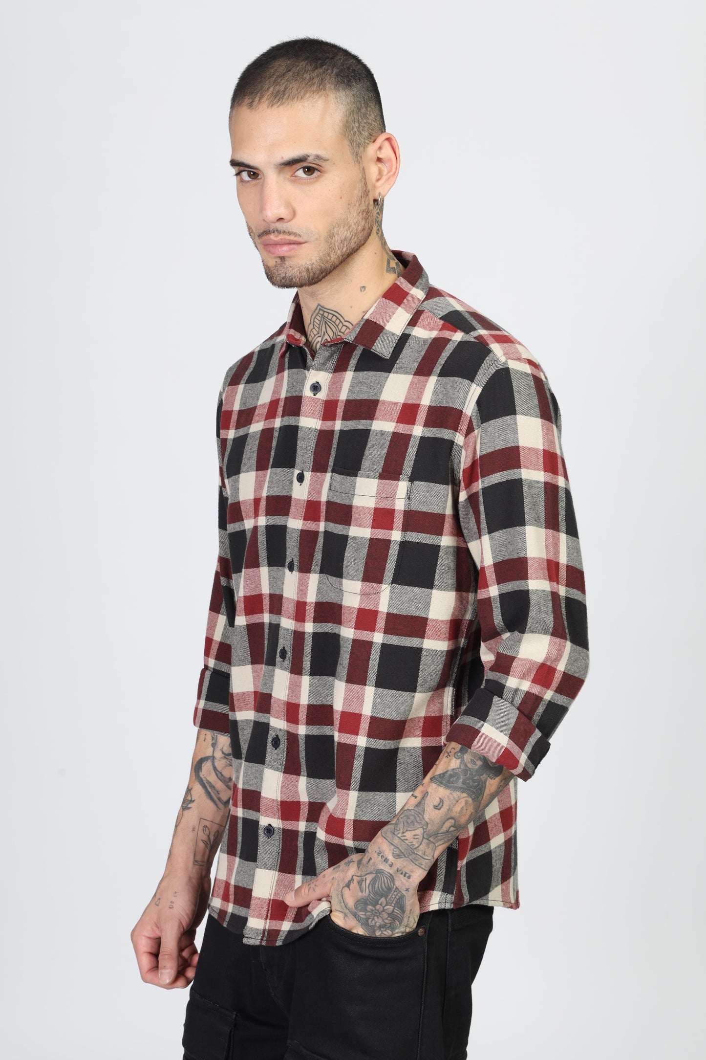 Uri Multi Flannel Checks Cotton Shirt