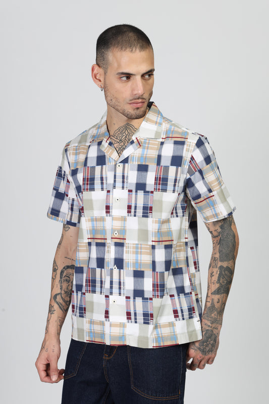 Uri Patch Work Multicolor Half Sleeve Shirt