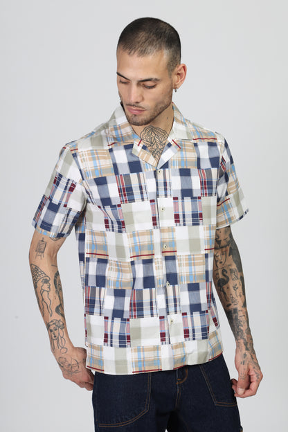 Uri Patch Work Multicolor Half Sleeve Shirt
