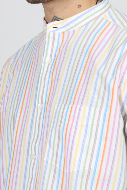 Uri Multicolor Rainbow Stripe Shirt