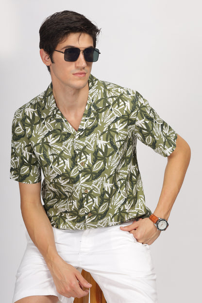 Uri Green Floral Resort Shirt - Kashyap Global Lifestyles LLP