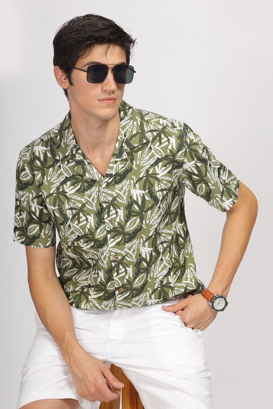 Uri Green Floral Resort Shirt - Kashyap Global Lifestyles LLP
