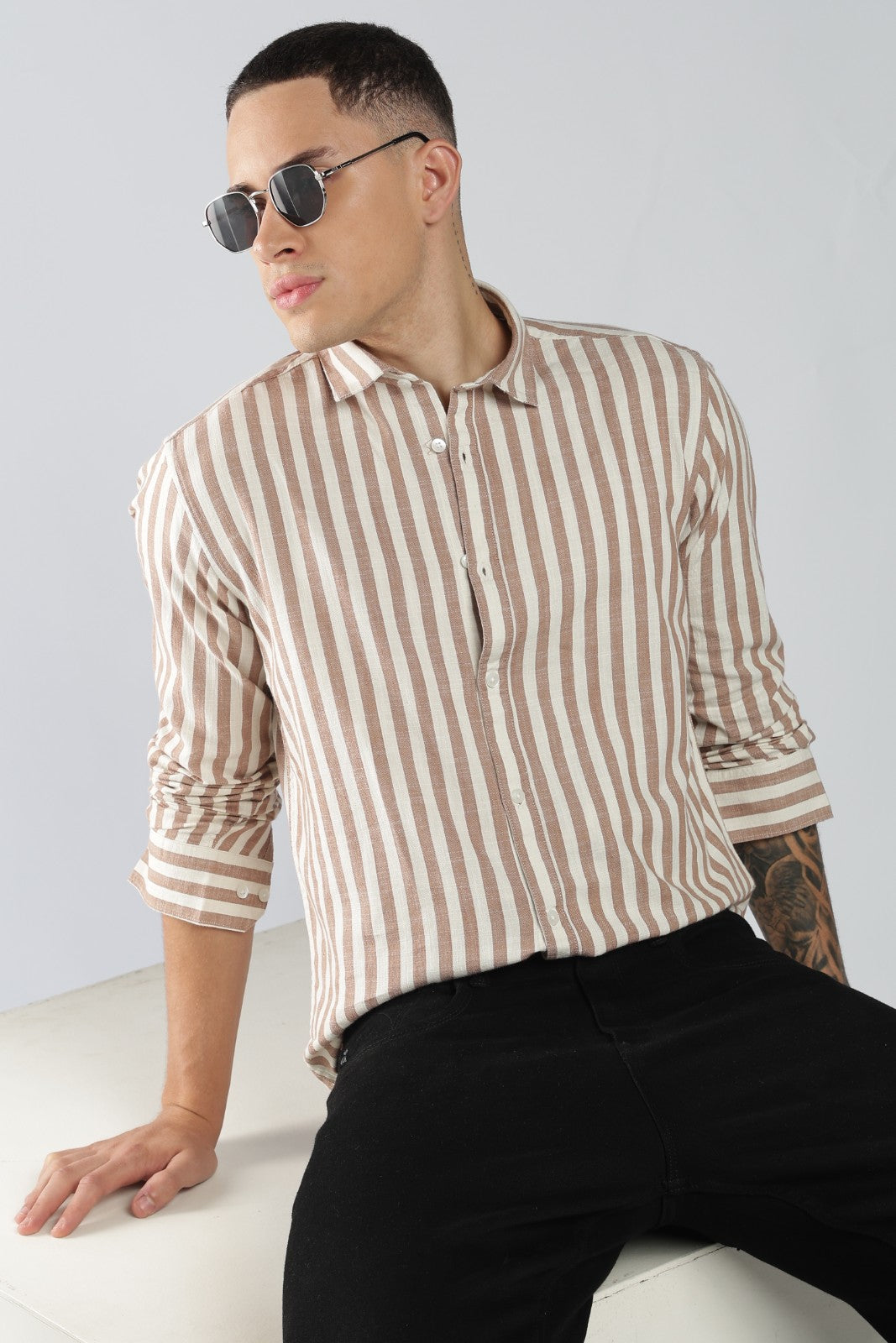 Burnt Clay Bengal Stripe Shirt