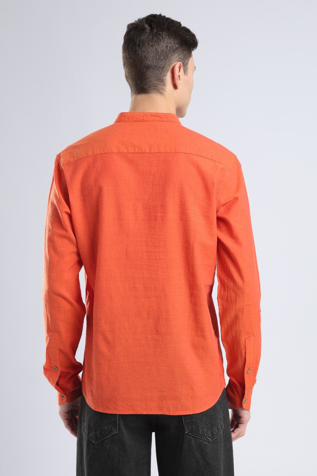 Burnt Orange Cotton Short Kurta