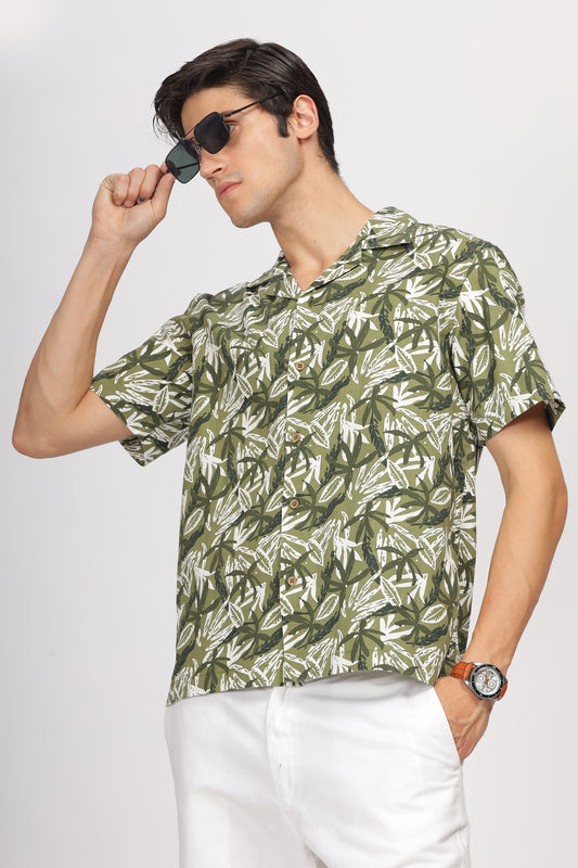 Uri Green Floral Resort Shirt - Kashyap Global Lifestyles LLP