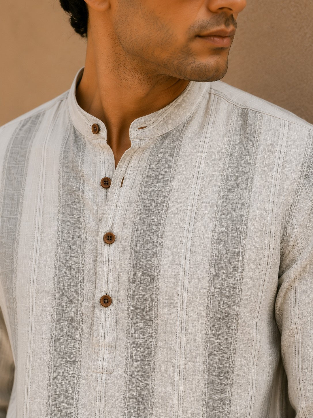 Sage Green Cotton Slub Short Kurta