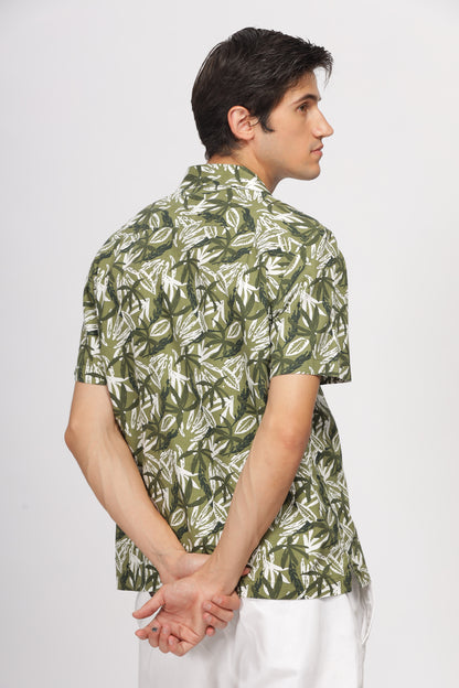 Uri Green Floral Resort Shirt - Kashyap Global Lifestyles LLP