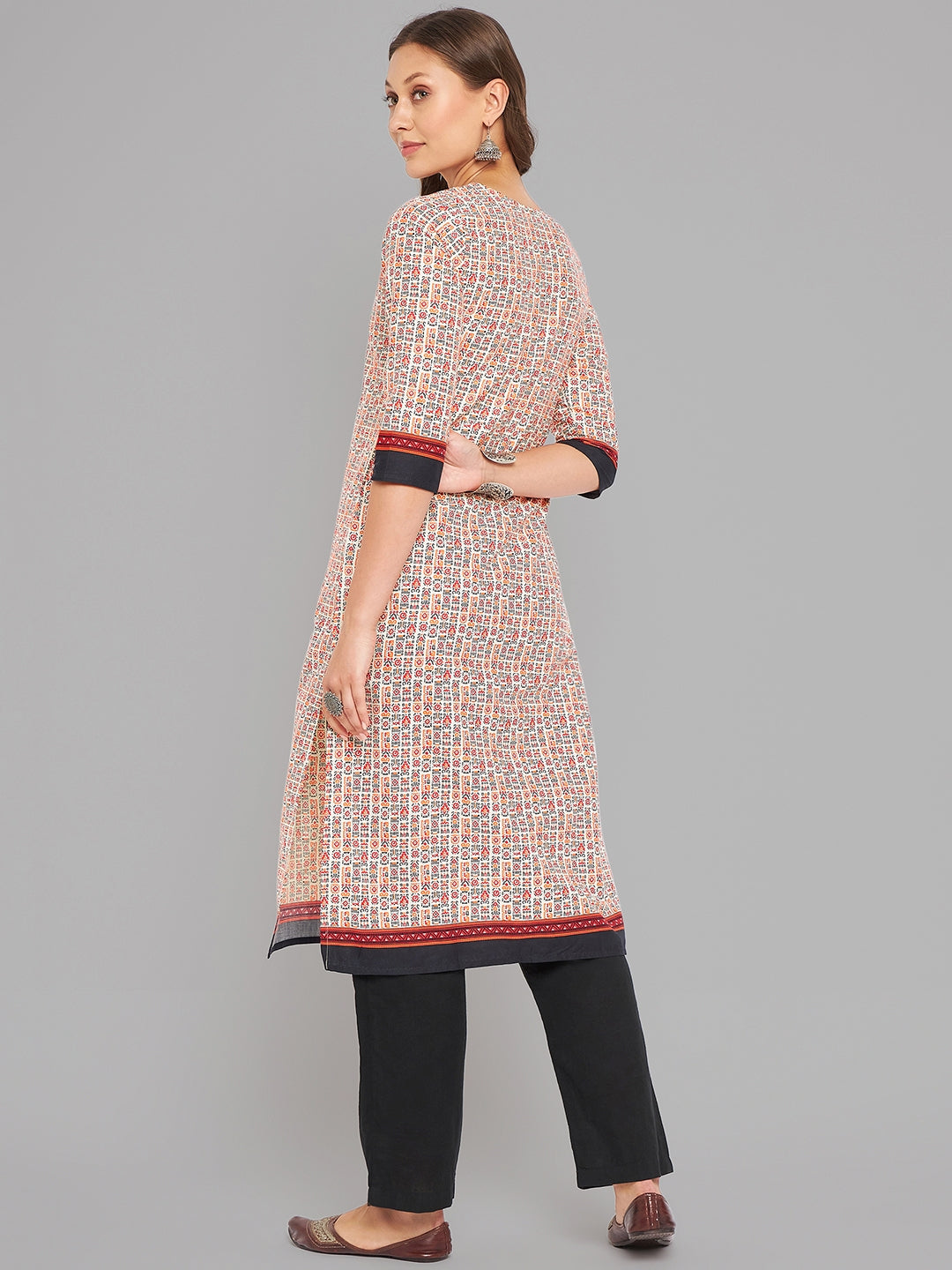 Women Multicolor Printed Straight Kurta - Kashyap Global Lifestyles LLP