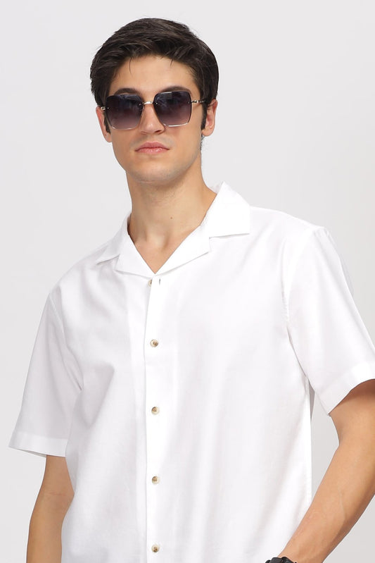 Uri Classic White Oxford Casual Shirt