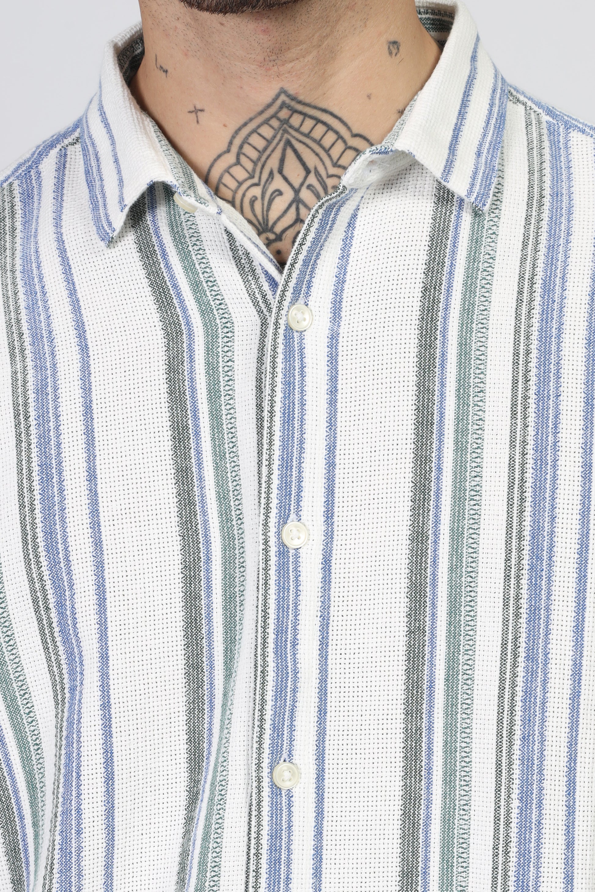 Uri Multicolor Matte Weave Half Sleeve Shirt - Kashyap Global Lifestyles LLP