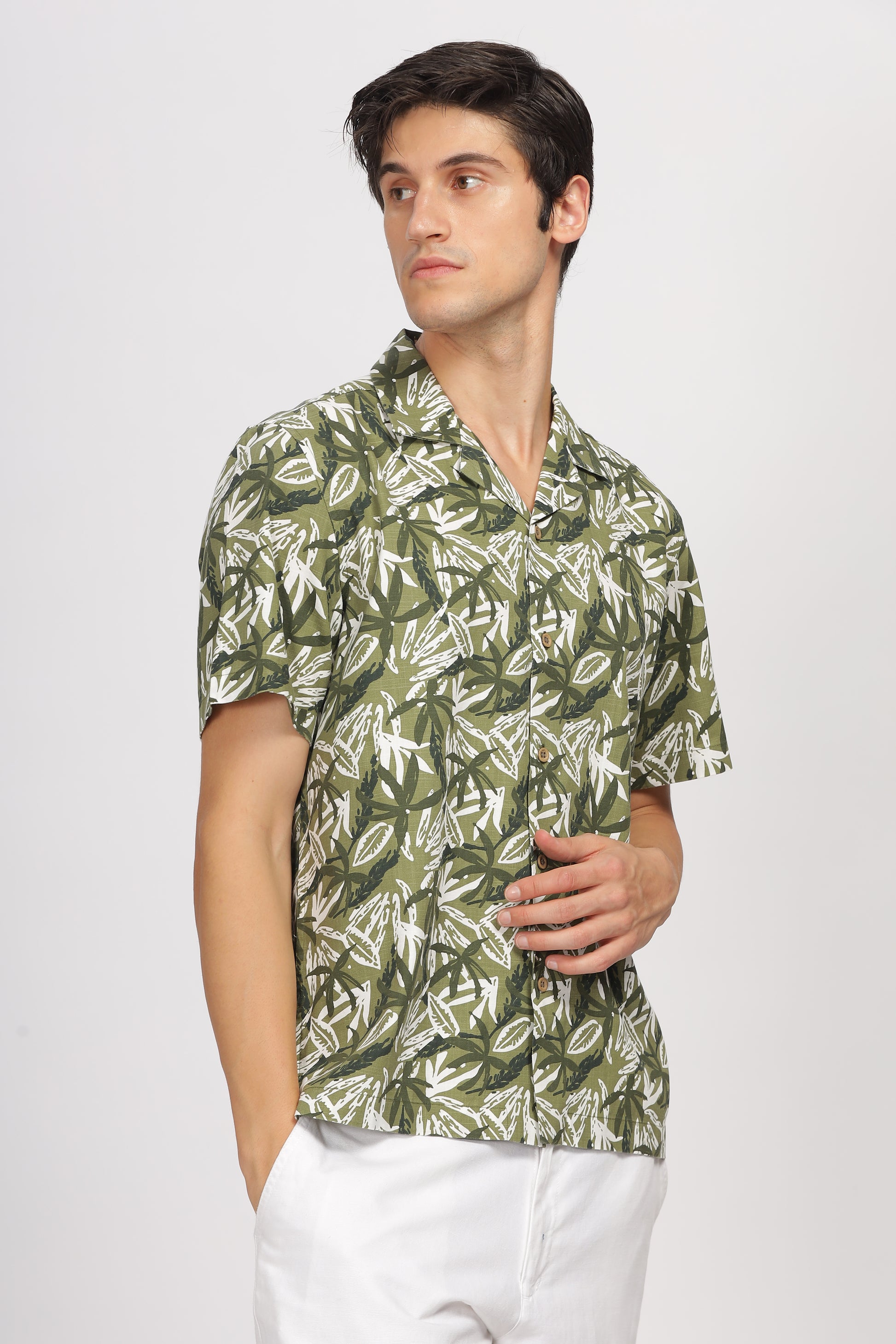 Uri Green Floral Resort Shirt - Kashyap Global Lifestyles LLP
