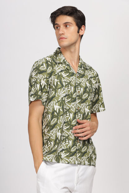 Uri Green Floral Resort Shirt - Kashyap Global Lifestyles LLP