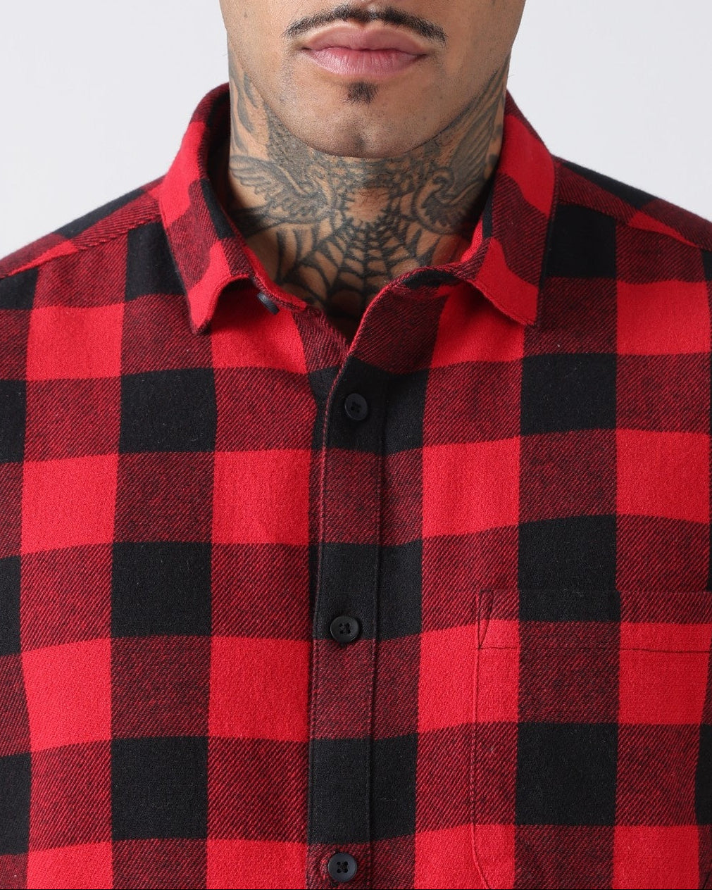 Red & Black Buffalo Check Casual Shirt
