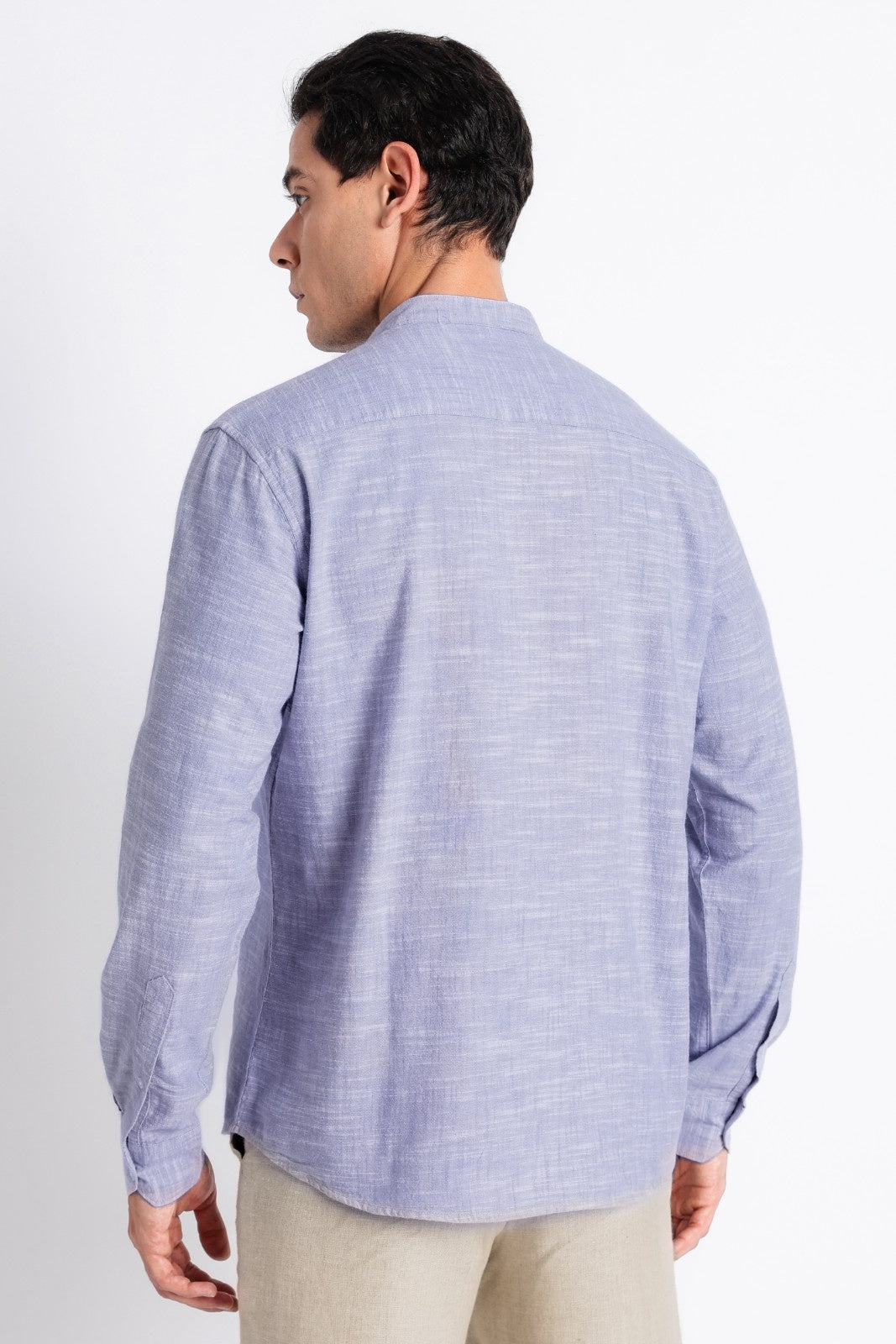 Dusty Lavender Textured Short Kurta