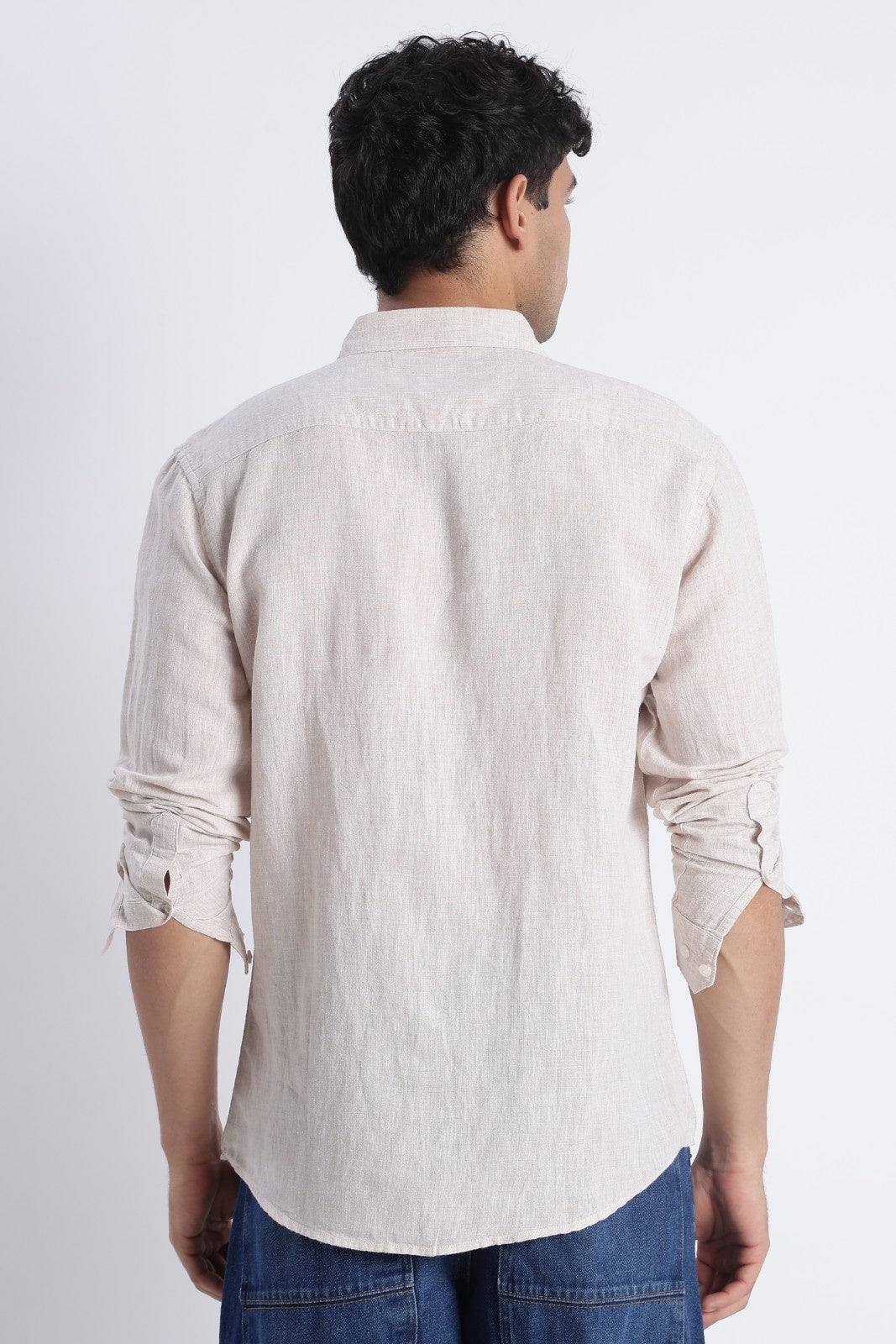 Natural Beige Linen Shirt
