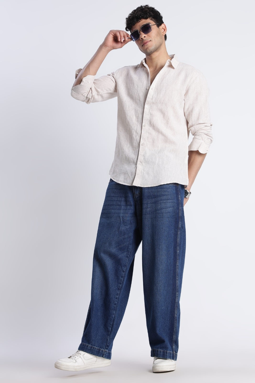 Natural Beige Linen Shirt