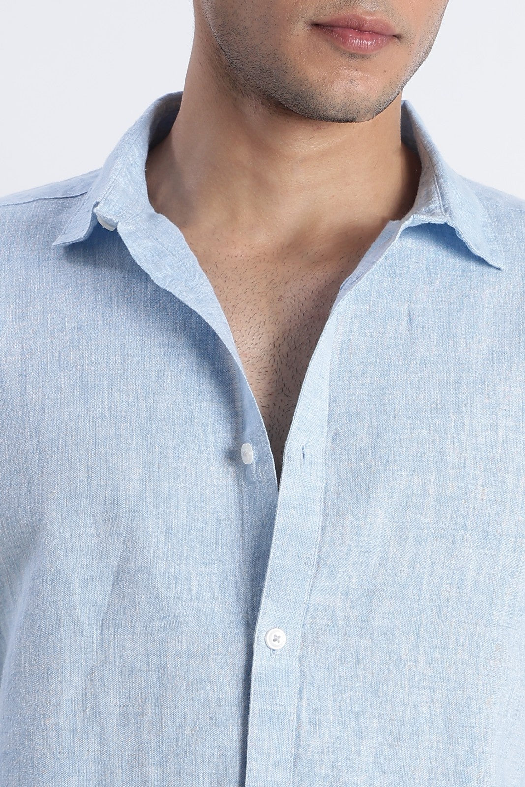 Sky Blue Linen Shirt
