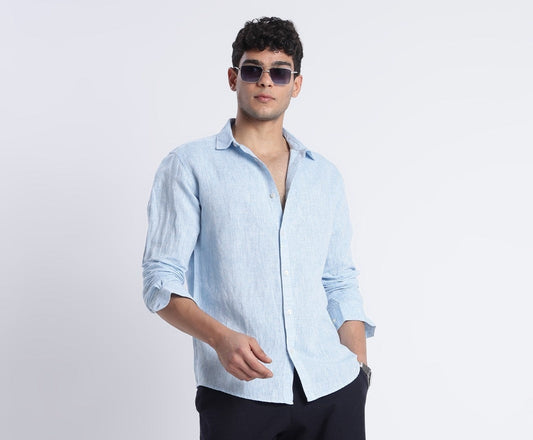 Sky Blue Linen Shirt