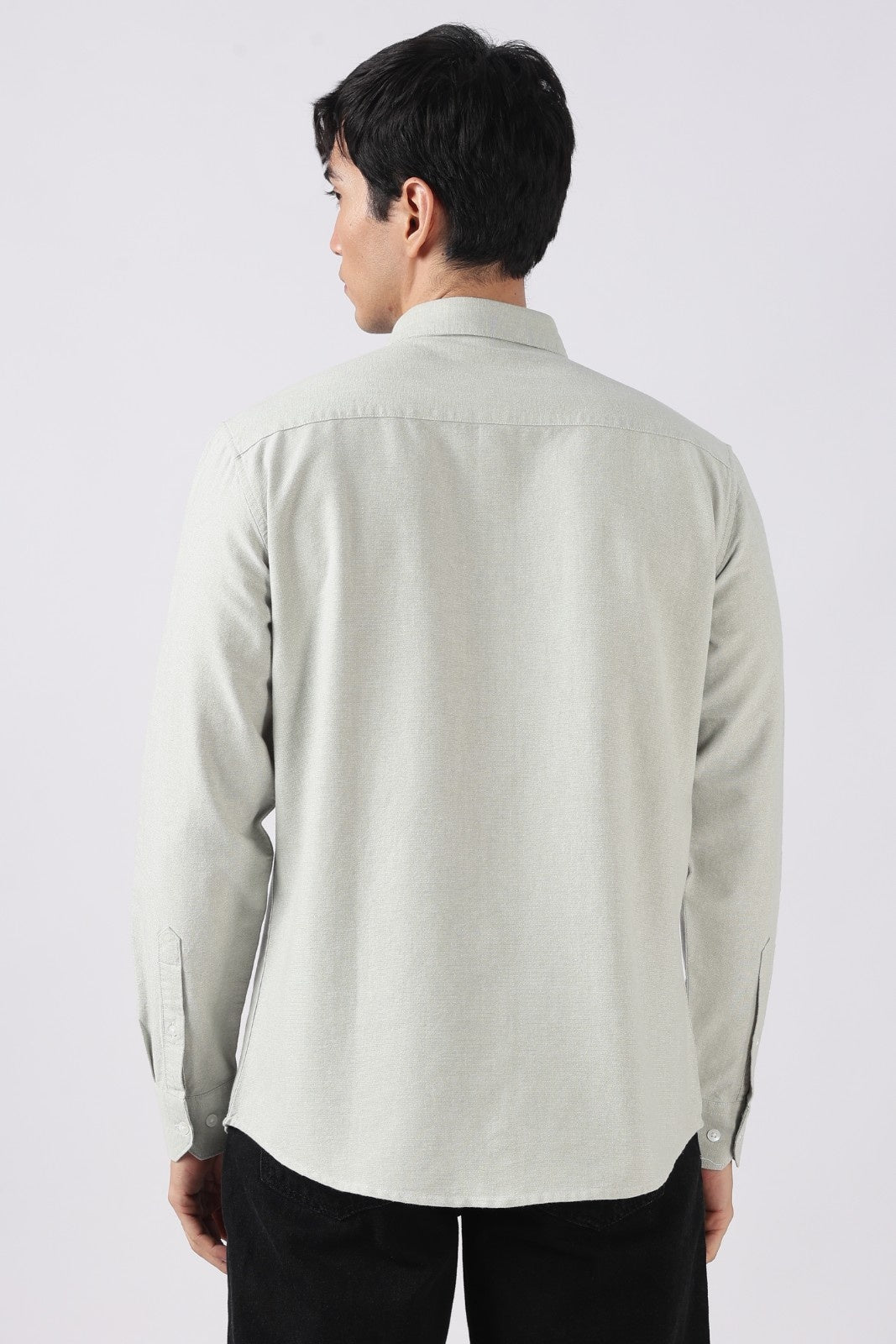 Dove Green Solid Casual Shirt