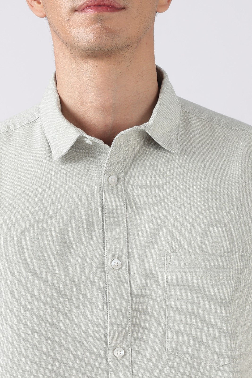 Dove Green Solid Casual Shirt