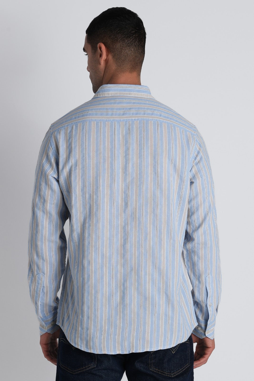 Coastal Blue Dobby Stripe Shirt
