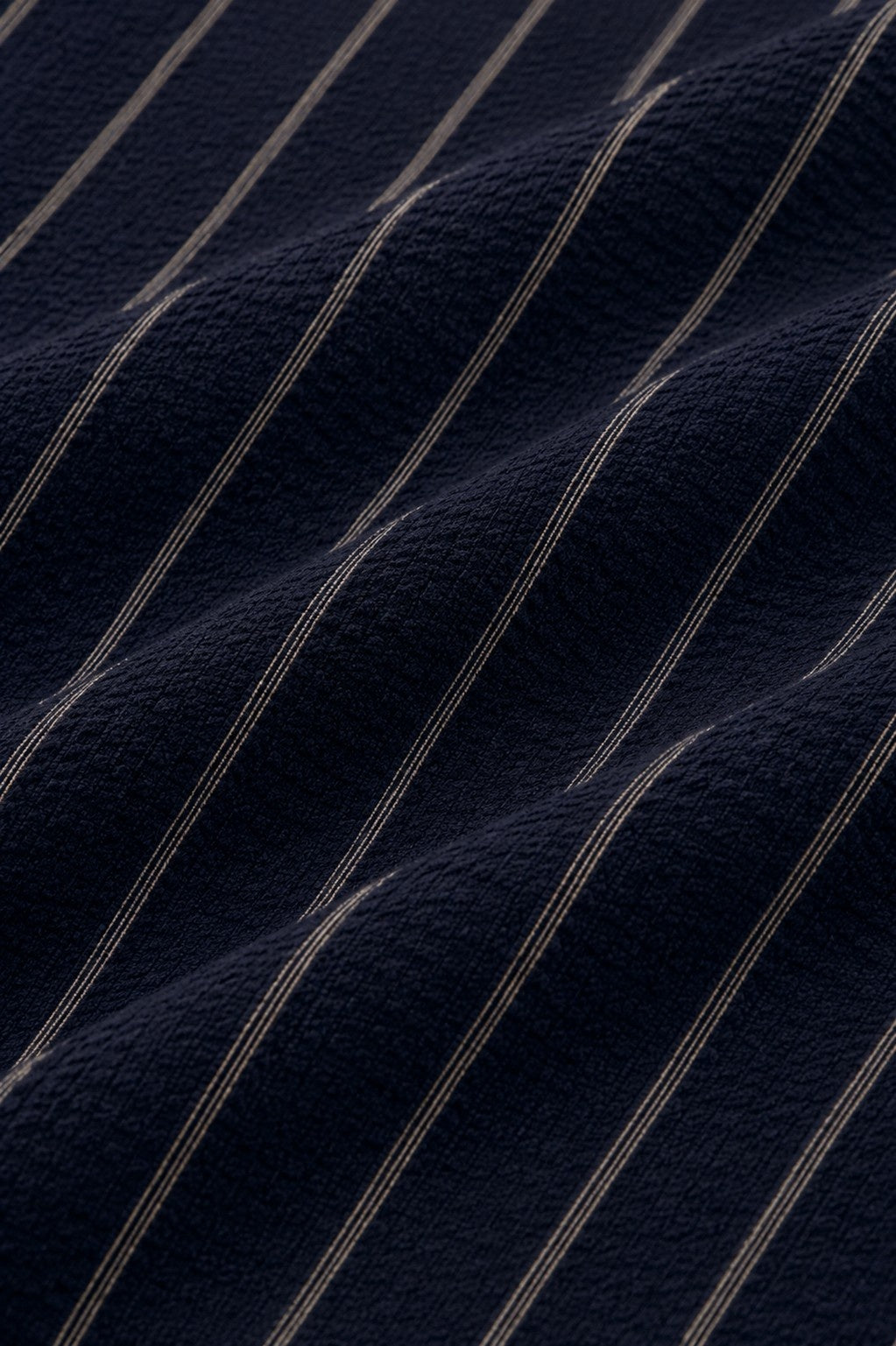 Deep Navy Seersucker Short Kurta
