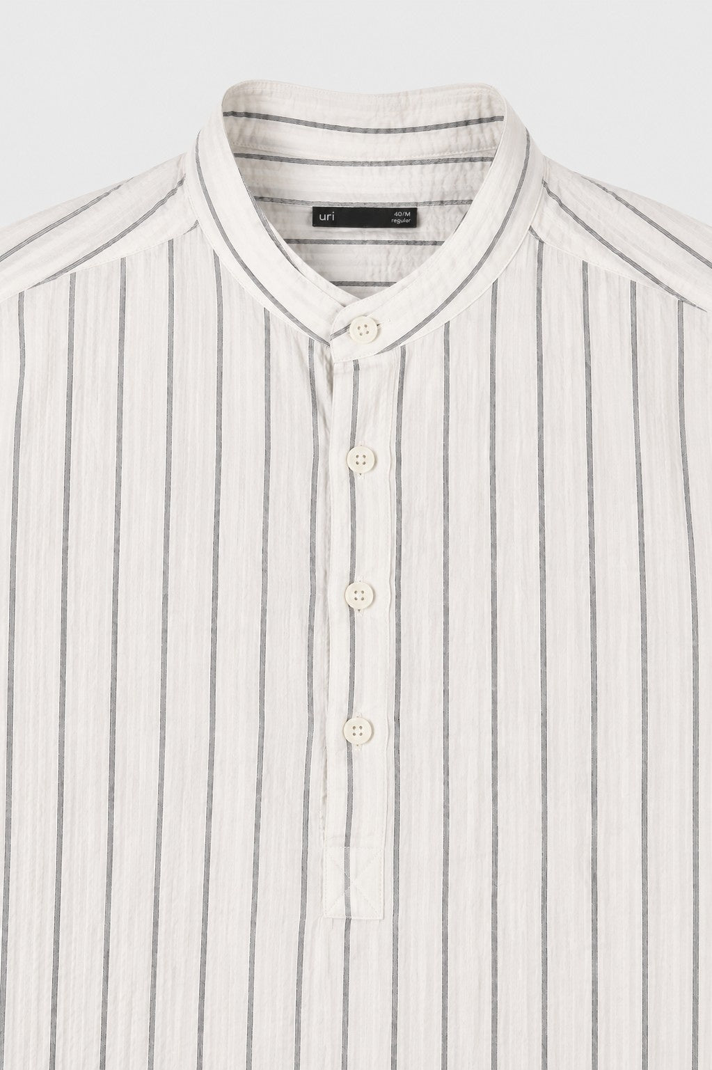 Arctic White Seersucker Short Kurta