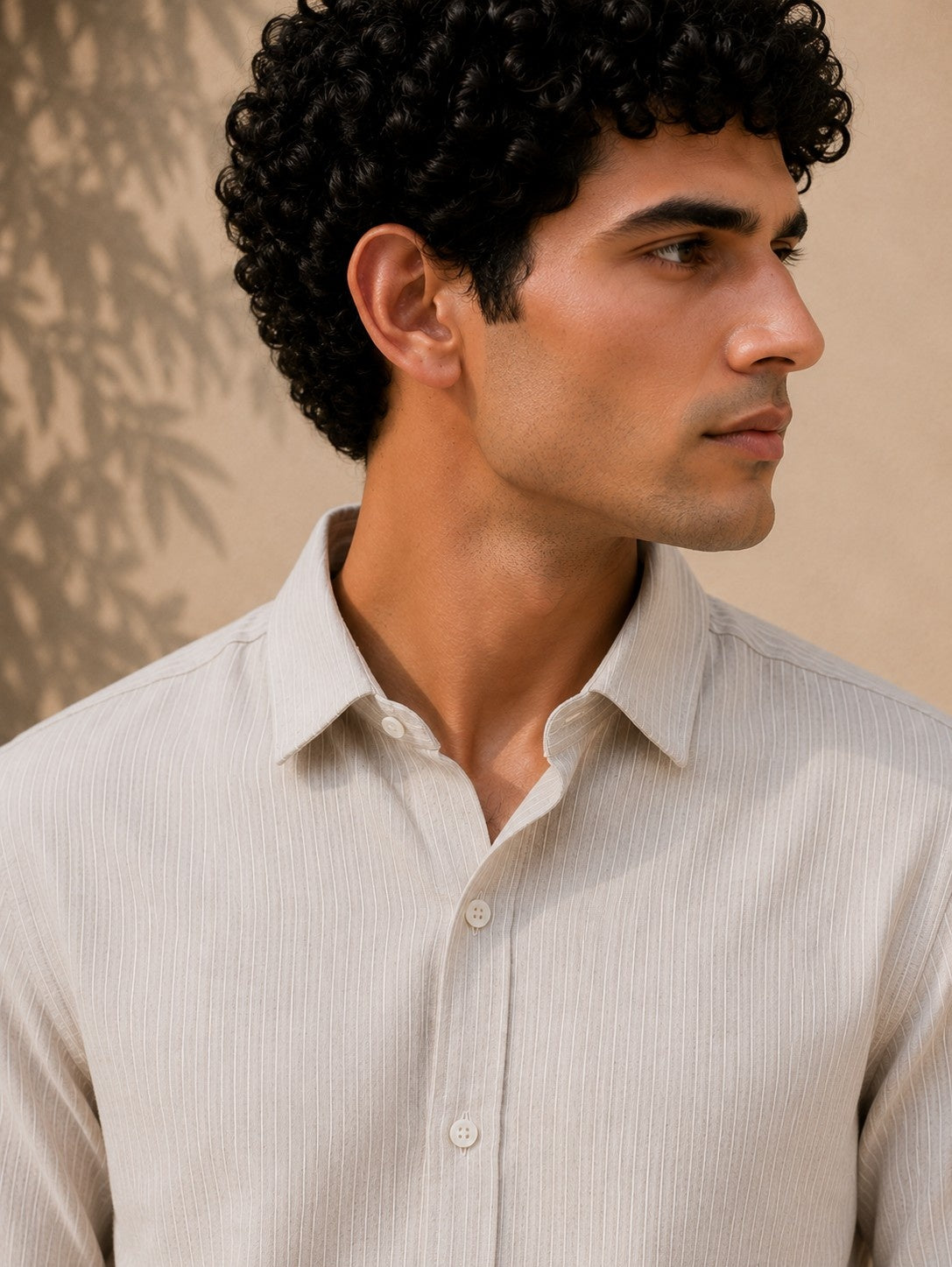 Oatmeal Linen Blend Shirt
