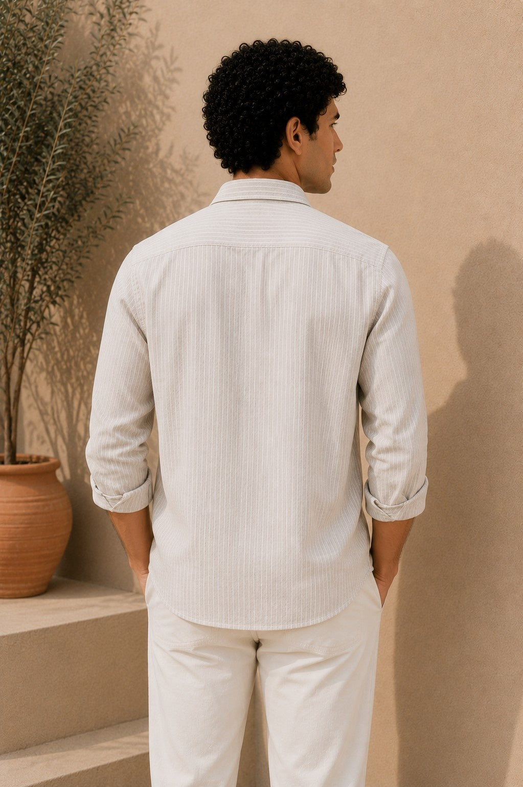 Oatmeal Linen Blend Shirt