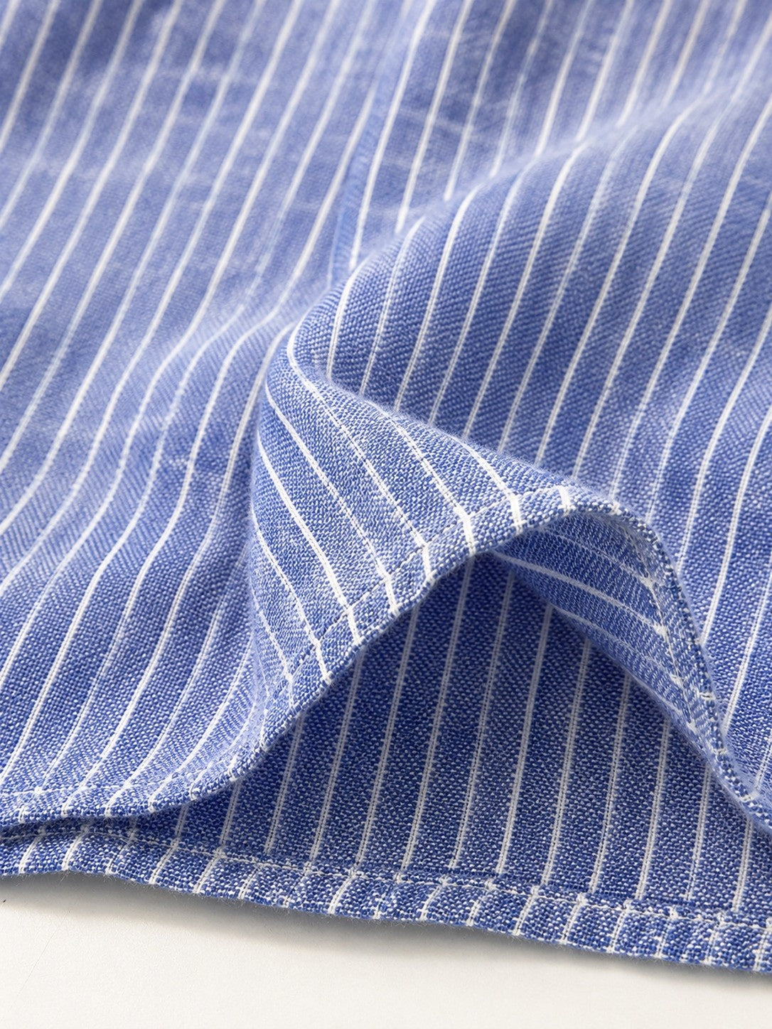 Vintage Blue Linen Blend Shirt