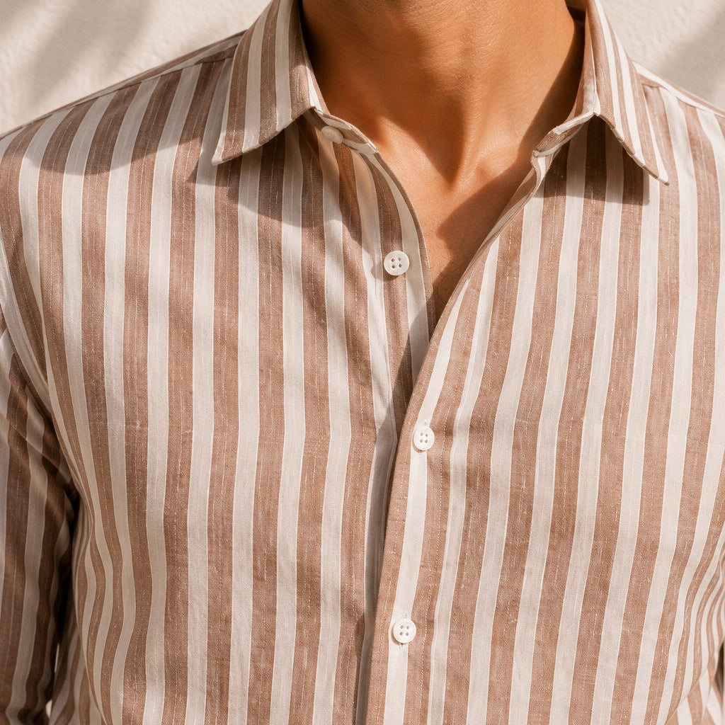 Burnt Clay Bengal Stripe Shirt