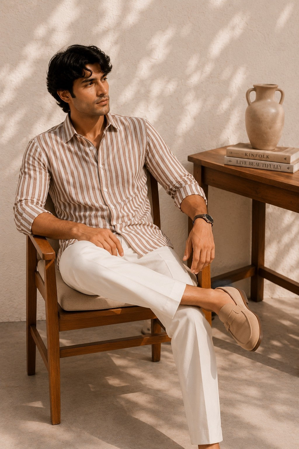 Burnt Clay Bengal Stripe Shirt