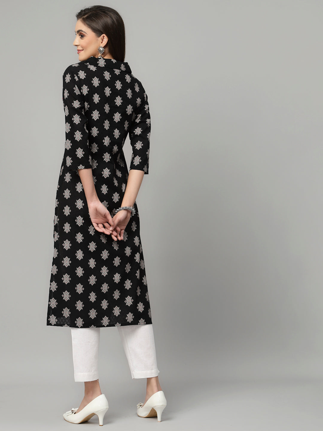Women Dobby Cotton Collar Neck - Kashyap Global Lifestyles LLP