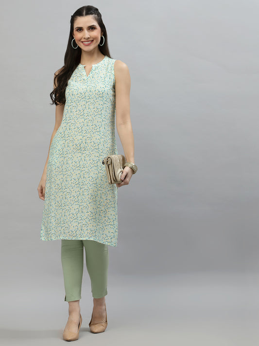 Women Multicolor Viscose Sleeveless Kurta - Kashyap Global Lifestyles LLP