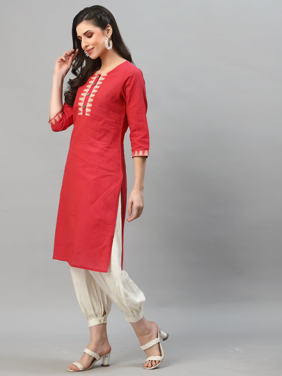 Women Pink Yoke Design Kurta - Kashyap Global Lifestyles LLP
