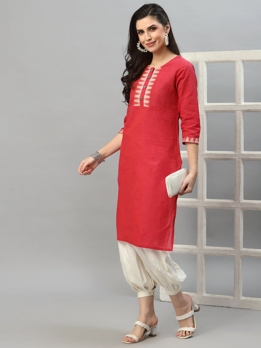 Women Pink Yoke Design Kurta - Kashyap Global Lifestyles LLP