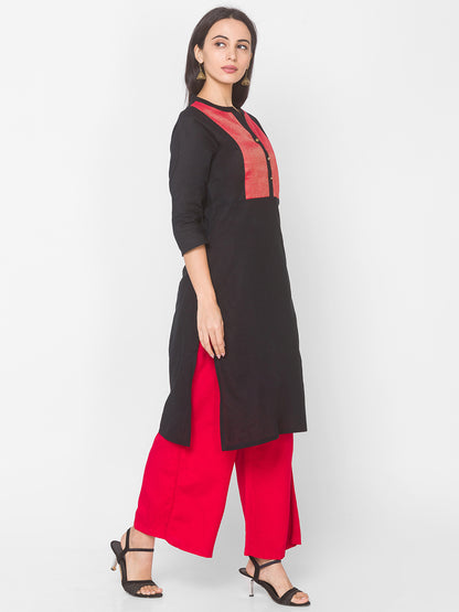 Women Black Yoke Design Kurta - Kashyap Global Lifestyles LLP