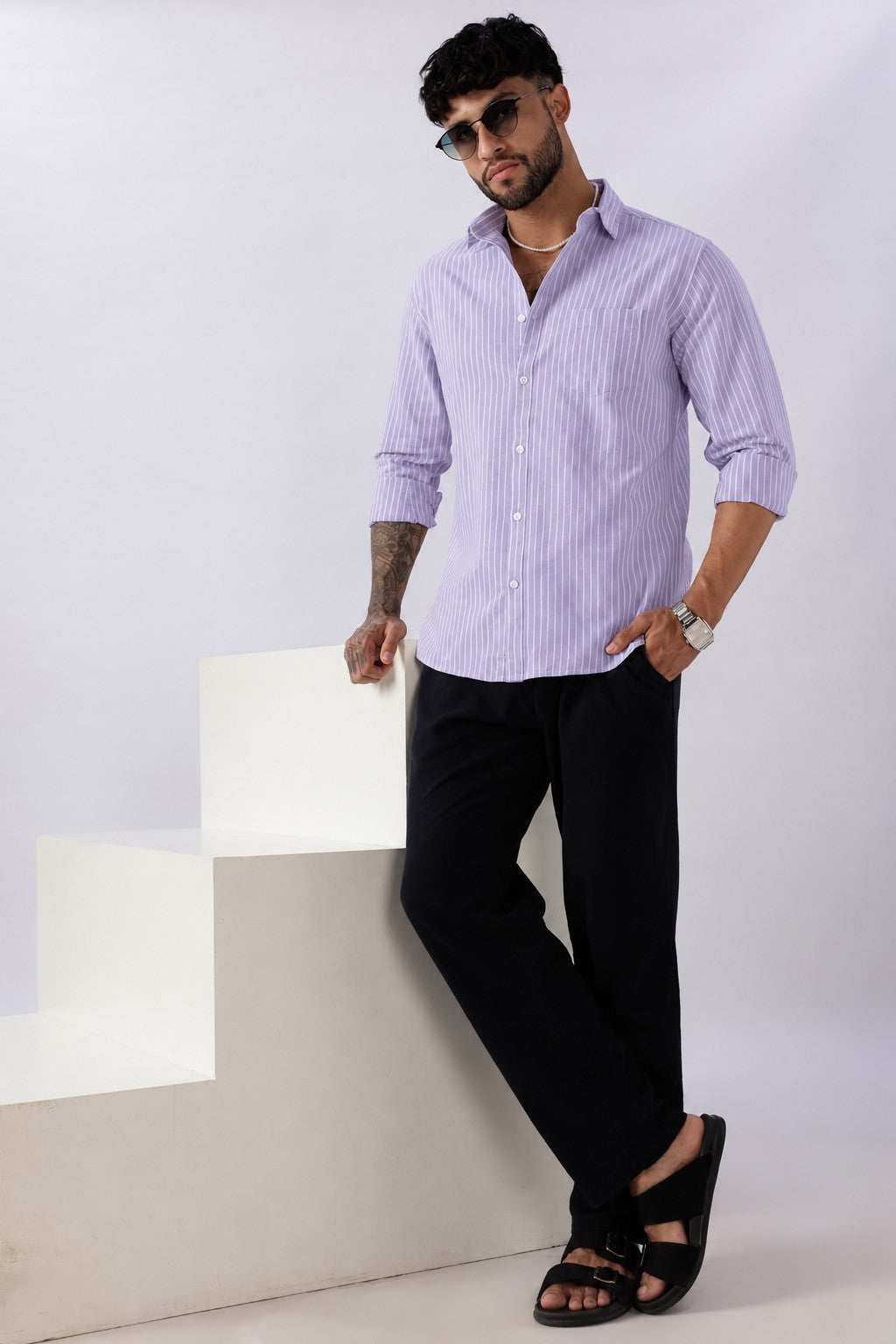 Violet Tulip Oxford Stripe Casual Shirt