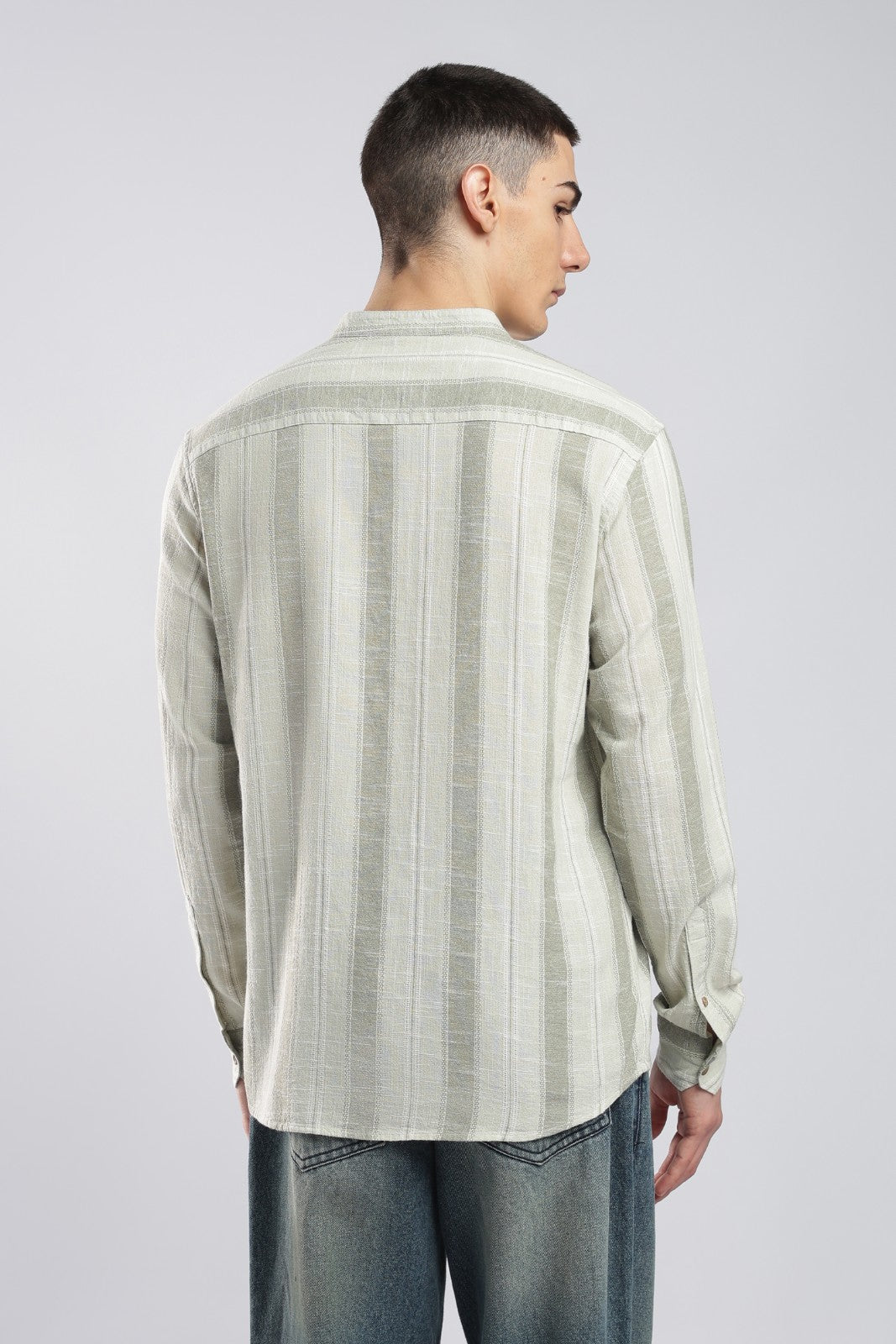 Sage Green Cotton Slub Short Kurta