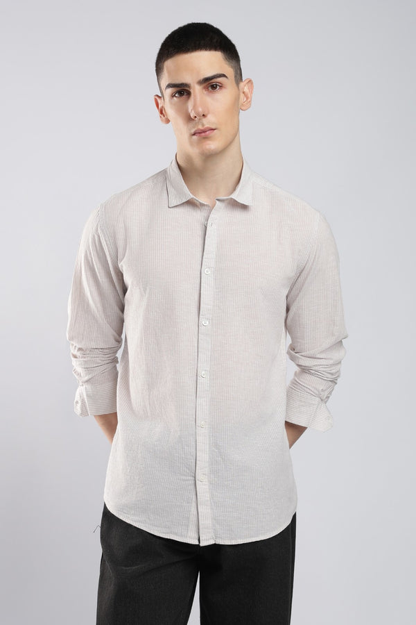 Oatmeal Linen Blend Shirt